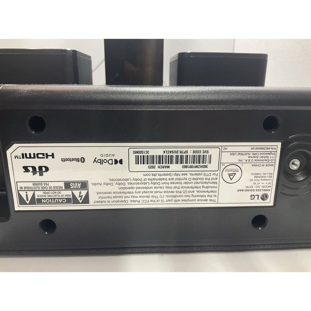 LG SP7R 7.1 Channel High Res Audio Sound Bar with Rear Speaker Kit - Picture 5 of 9
